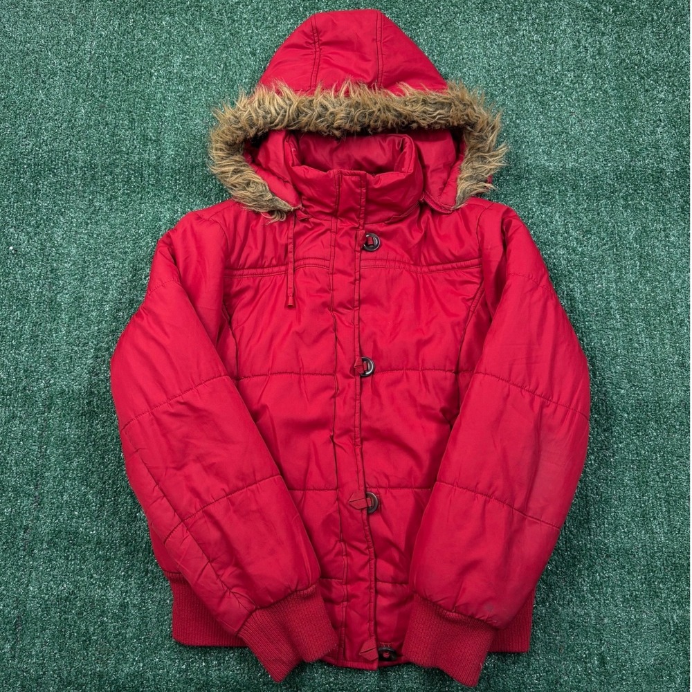 2000's No Boundaries Puffer Jacket Fur Hooded Coat
